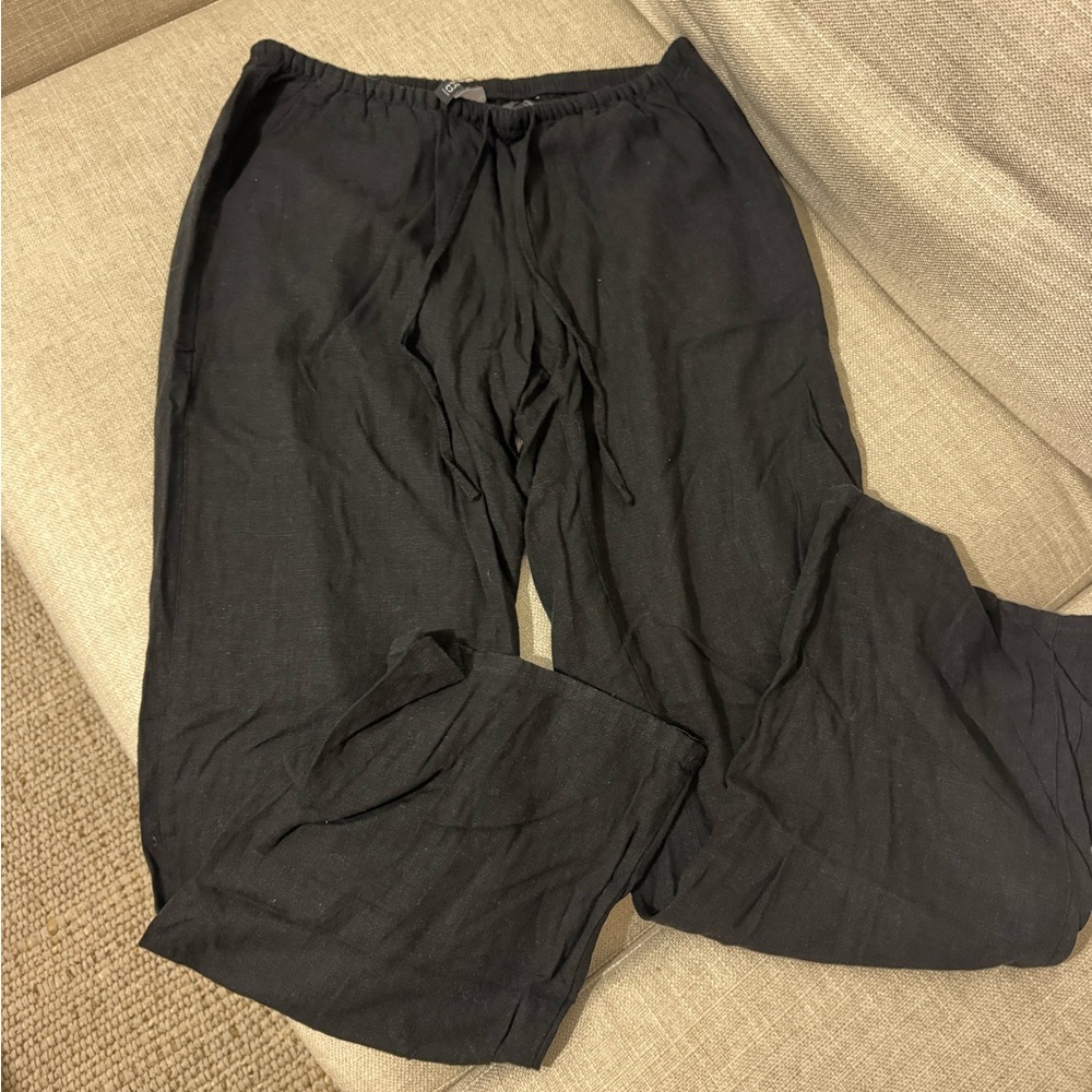 H&M black linen pant